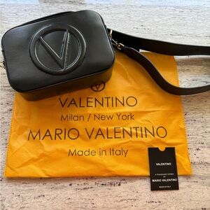 Valentino Black Leather Crossbody Bag